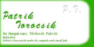 patrik torocsik business card